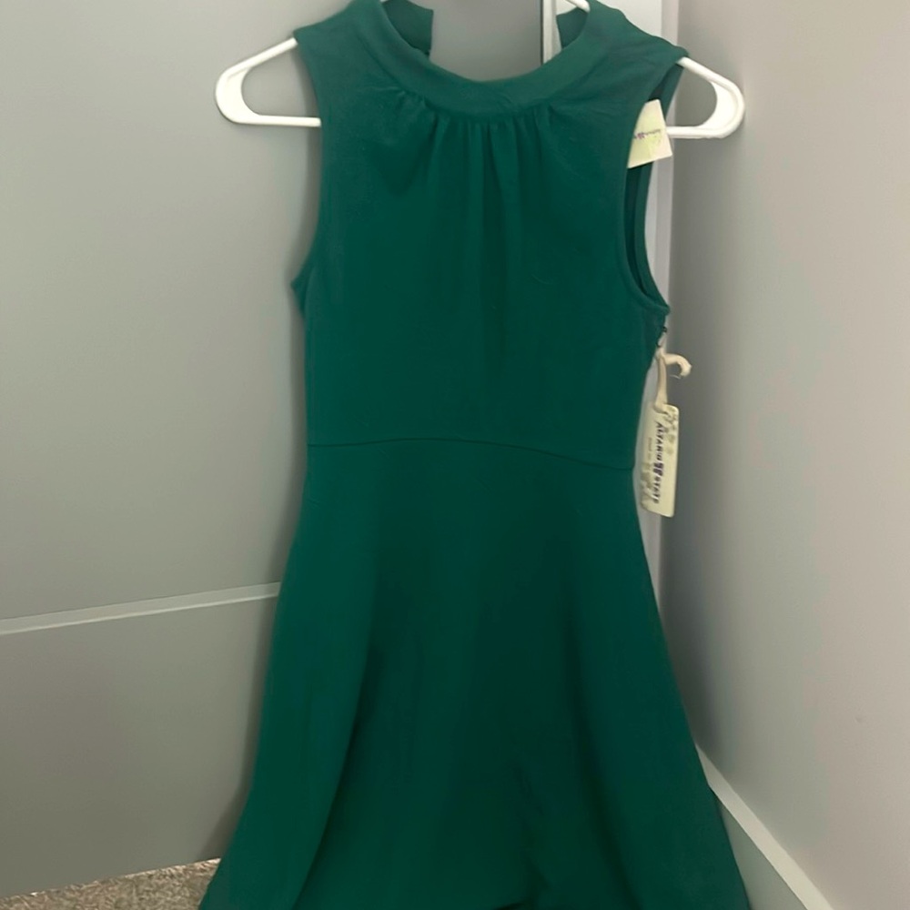 Spruce Green Sleeveless Kids Dress